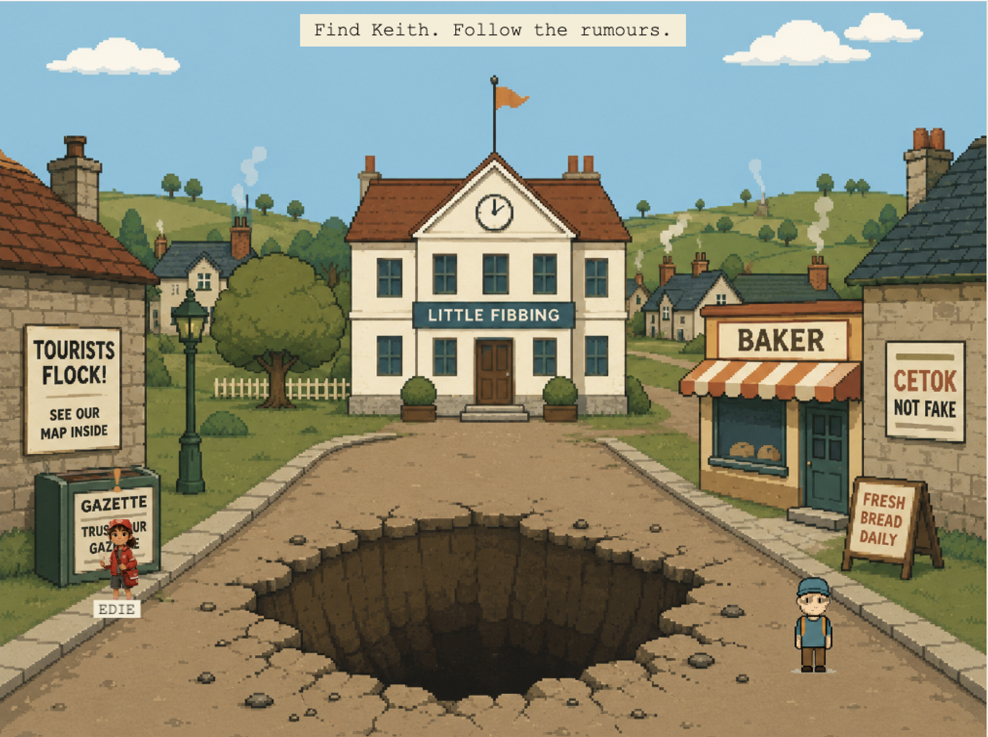 Little Fibbing village square — v0.2